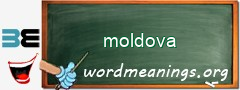 WordMeaning blackboard for moldova